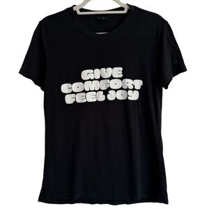 Allbirds Black Cotton T-Shirt “Give Comfort Feel Joy” Graphic Tee Size Medium